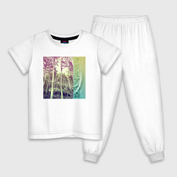 Детская пижама Крымский лес японскими иероглифами
