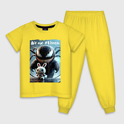 Детская пижама Мультяшный Веном присмотрел себе кролика - мем