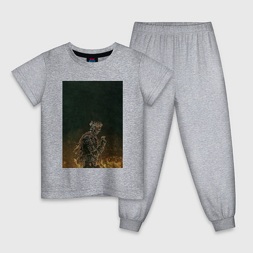 Детская пижама Dark souls рыцарь / Меланж – фото 1
