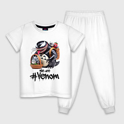 Пижама хлопковая детская Вентоторо и компашка - мем, цвет: белый