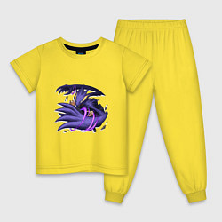 Пижама хлопковая детская Моя геройская академия Фумикаге Токоями, цвет: желтый