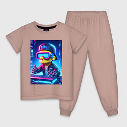 Детская пижама Барт Симпсон - киберпанк