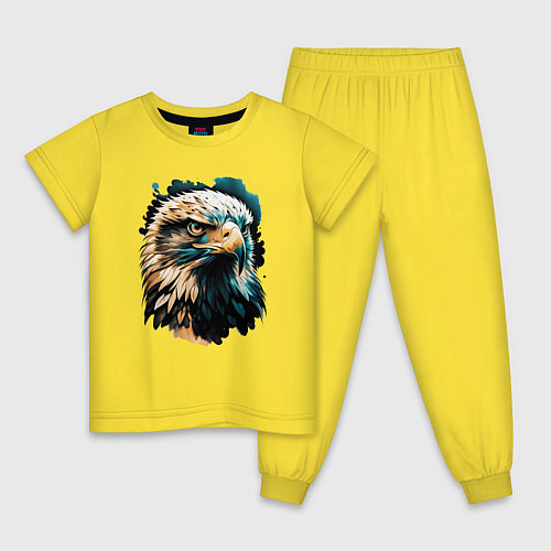 Детская пижама Взгляд хищника / Желтый – фото 1