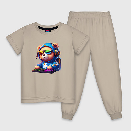 Детская пижама Bear cub is a player of Team Liquid - esports / Миндальный – фото 1
