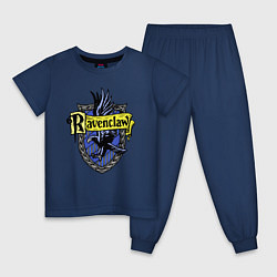 Пижама хлопковая детская Ravenclaw emblem, цвет: тёмно-синий