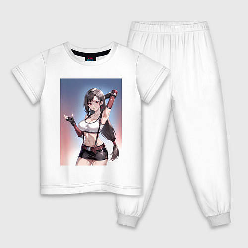 Детская пижама Тифа Локхарт из Final Fantasy VII / Белый – фото 1