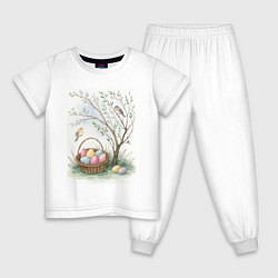Детская пижама Пасхальная открытка, акварель