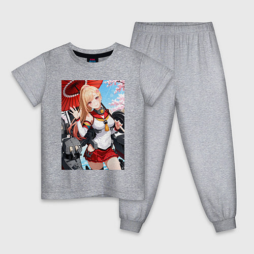 Детская пижама Марин Китагава косплей Azur Lane / Меланж – фото 1