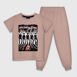 Детская пижама Молодые Роллинги со спины - восход солнца