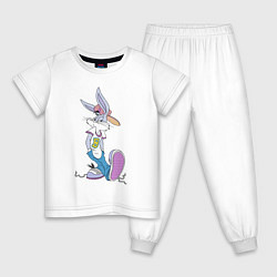 Пижама хлопковая детская Bugs Bunny in the sneakers, цвет: белый