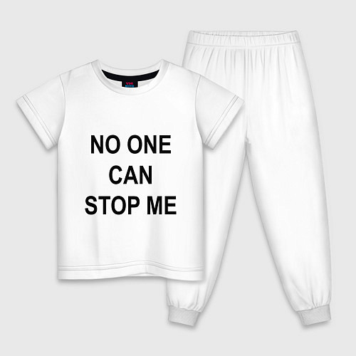 Детская пижама No one can stop me - Stray Kids / Белый – фото 1