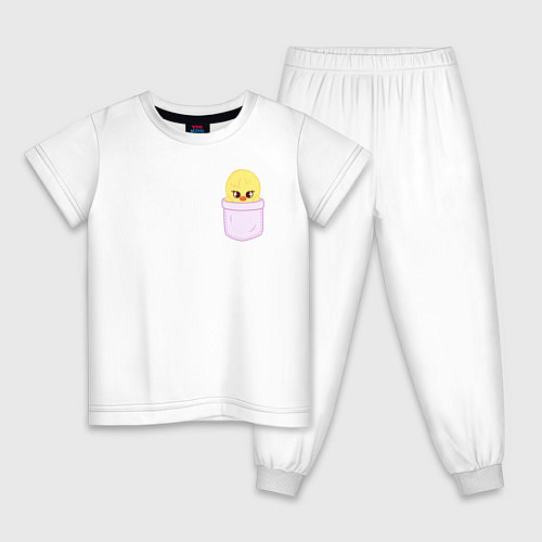 Детская пижама BbokAri in pocket / Белый – фото 1