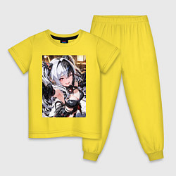 Пижама хлопковая детская Jetavie Punishing Gray Raven, цвет: желтый