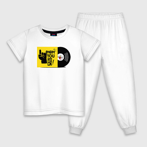 Детская пижама Мама ты крутая / Белый – фото 1