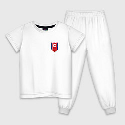 Пижама хлопковая детская North Korean symbol, цвет: белый