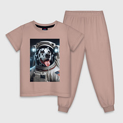 Детская пижама Космонавт далматинец в скафандре - нейроарт