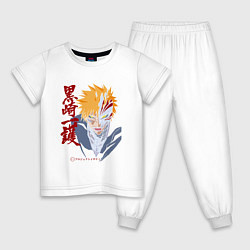 Пижама хлопковая детская Блич Ичиго Куросаки маска, цвет: белый