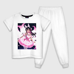 Пижама хлопковая детская Лиса танцует в платье, цвет: белый