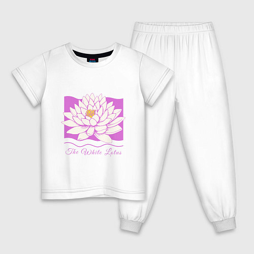 Детская пижама The white lotus / Белый – фото 1