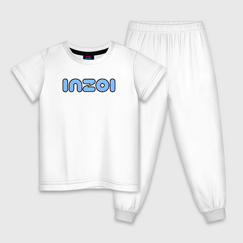 Детская пижама Inzoi синий логотип / Белый – фото 1