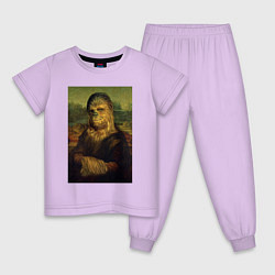 Пижама хлопковая детская Чубакка - Мона Лиза, цвет: лаванда