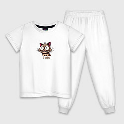 Детская пижама Безумно улыбающийся кот