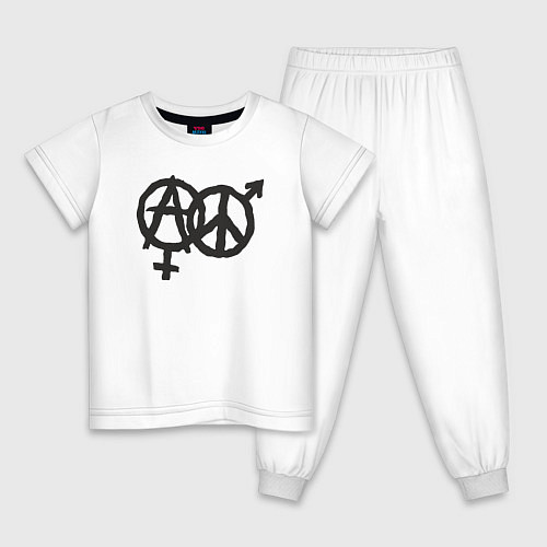 Детская пижама Anarchy peace / Белый – фото 1
