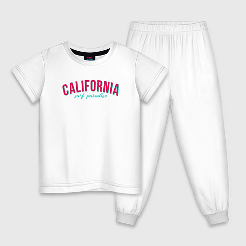 Детская пижама California surf paradise / Белый – фото 1
