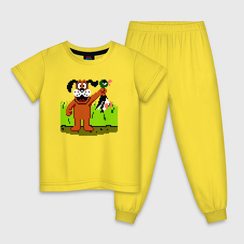Детская пижама Duck hunt 8 bit / Желтый – фото 1