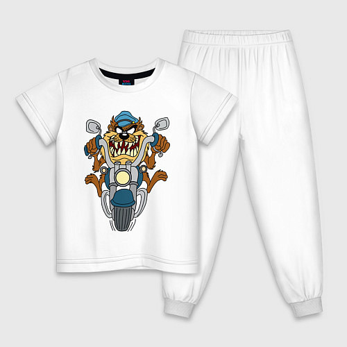 Детская пижама Biker Taz / Белый – фото 1