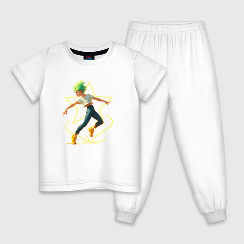 Детская пижама Танцующая девушка / Белый – фото 1