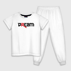 Пижама хлопковая детская Dream mood, цвет: белый