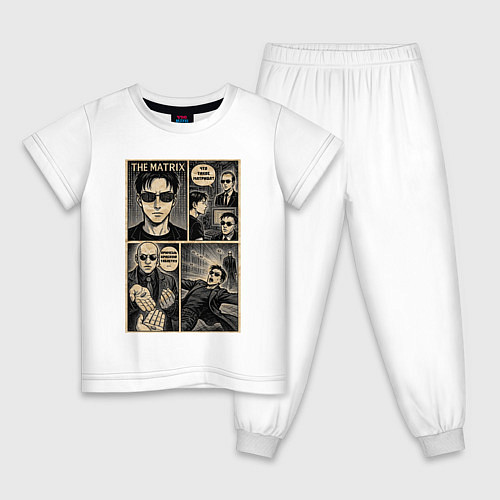 Детская пижама The matrix / Белый – фото 1