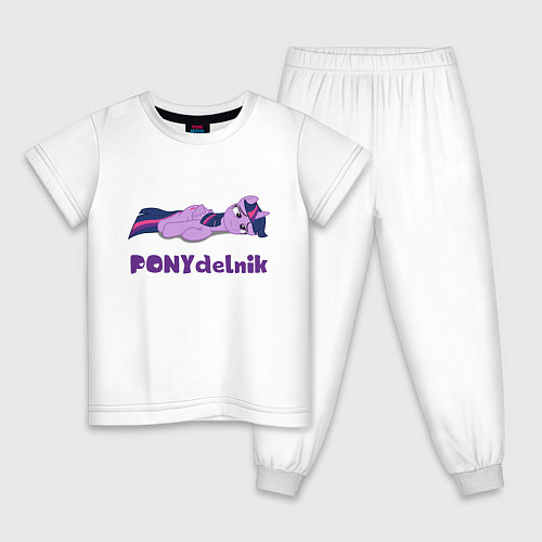 Детская пижама Понедельник для пони Твайлайт Спаркл / Белый – фото 1