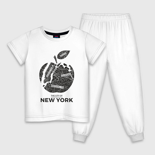 Детская пижама The city - New York / Белый – фото 1