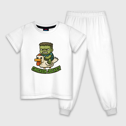 Детская пижама Зомби наездник / Белый – фото 1
