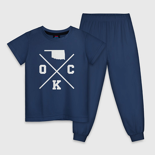 Детская пижама OKC map / Тёмно-синий – фото 1