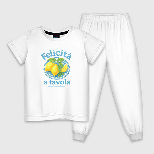 Детская пижама Felicita a tavola / Белый – фото 1
