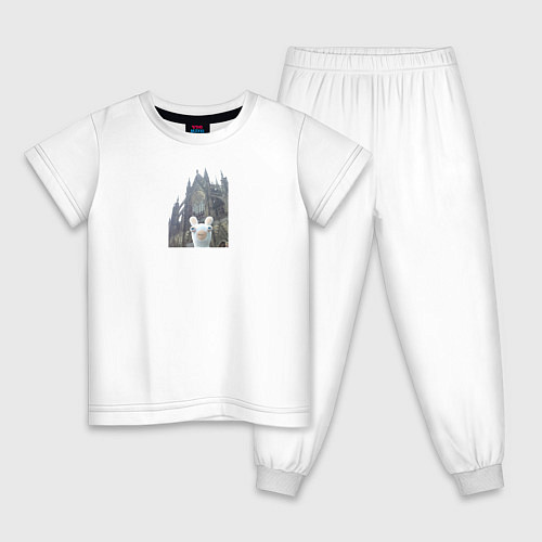 Детская пижама Зайяц турист / Белый – фото 1