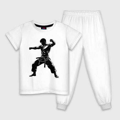 Детская пижама Джиу-джитсу боец / Белый – фото 1