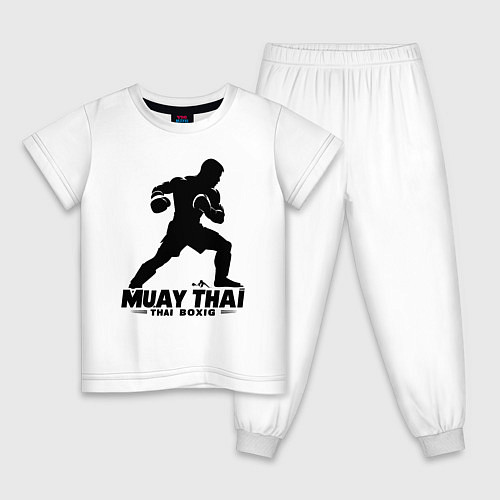 Детская пижама Муай Тай сила и мощь тайского бокса / Белый – фото 1