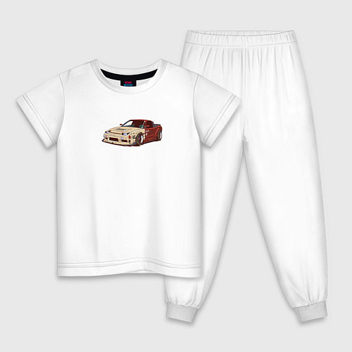 Детская пижама Японская машина арт / Белый – фото 1