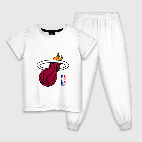 Детская пижама Майами Хит - команда НБА / Белый – фото 1