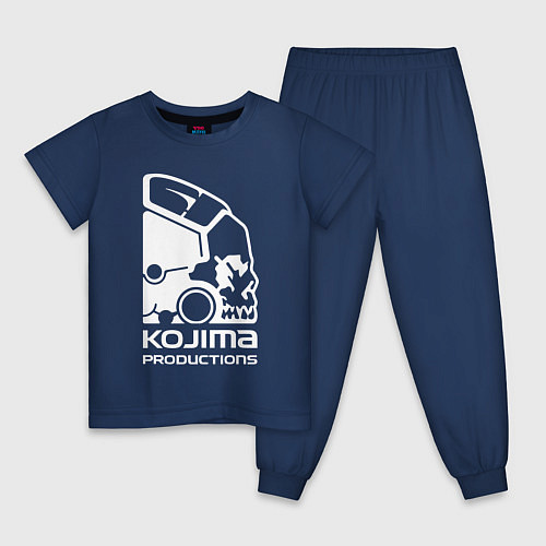 Детская пижама Кодзима продакшенс логотип / Тёмно-синий – фото 1