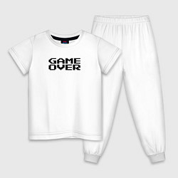 Пижама хлопковая детская Конец игры, цвет: белый