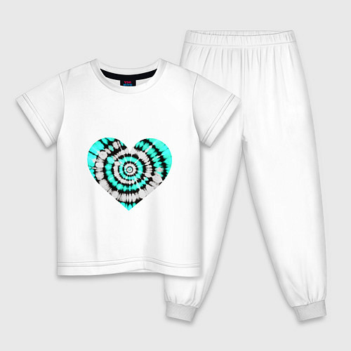 Детская пижама Сердце Тай Дай / Белый – фото 1