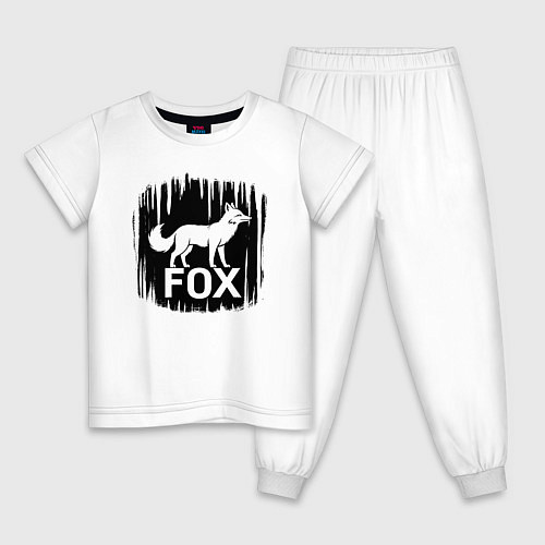 Детская пижама Лис в лесу / Белый – фото 1