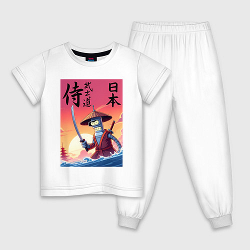 Детская пижама Bender samurai - bushido / Белый – фото 1