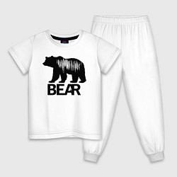 Детская пижама Черный медведь с полосами