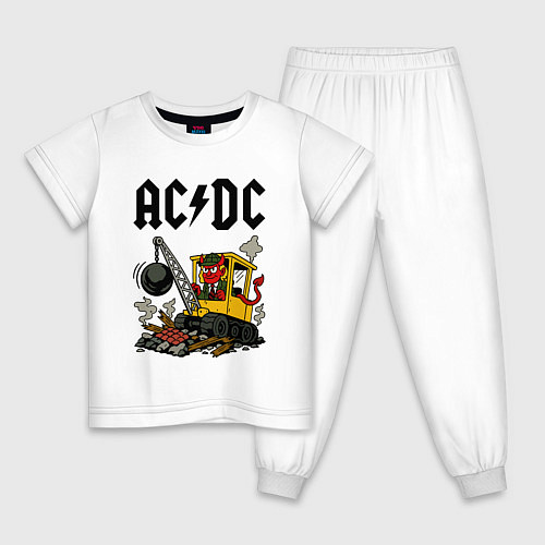 Детская пижама ACDC Ballbreaker World Tour / Белый – фото 1